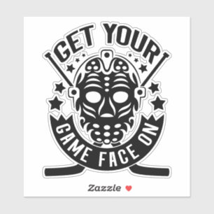 Obtenez Votre Visage De Jeu Sur Sticker De Hockey