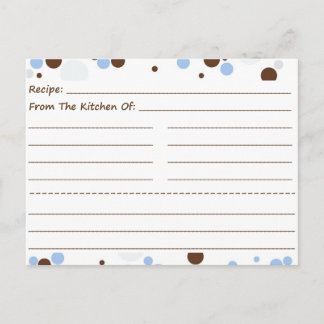 Obtenir des cartes de recette vierges