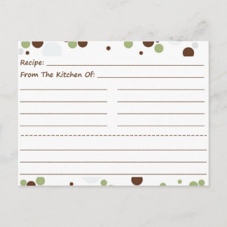 Obtenir des cartes de recette vierges