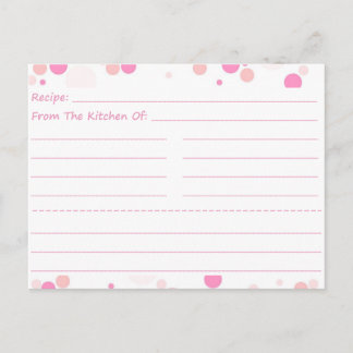 Obtenir des cartes de recette vierges