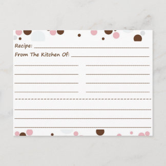 Obtenir des cartes de recette vierges