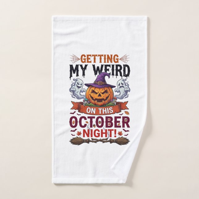 Obtenir des citrouilles d'Halloween fantômes bizar (Serviette à main)