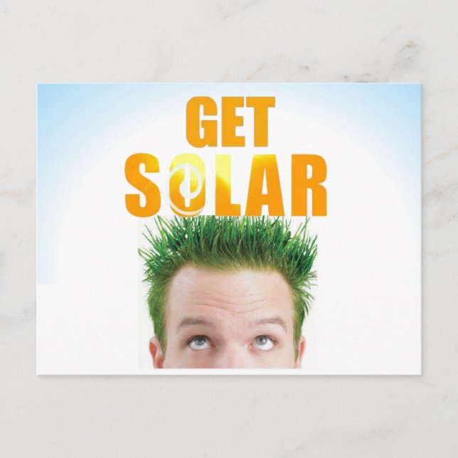 Obtenir le logo solaire Carte postale éco-écologiq (Devant)