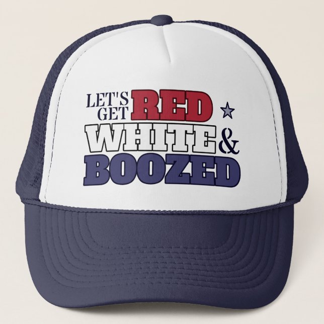 Obtenons casquette rouge, blanc et bu de l'alcool (Devant)