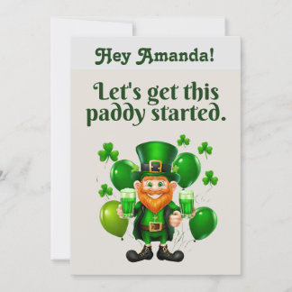 Obtenons cette carte Paddy Going - St. Patrick's D
