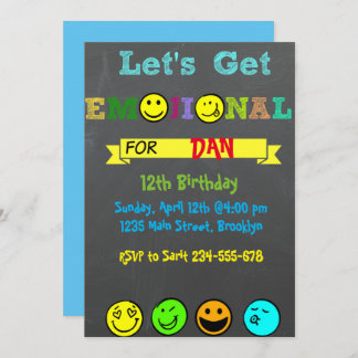 Obtenons Emojinal, Emoji Boy Invitation Anniversai
