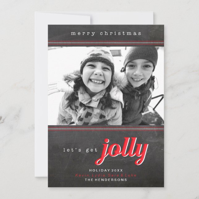 Obtenons la carte de Noël Jolly Holiday (Devant)