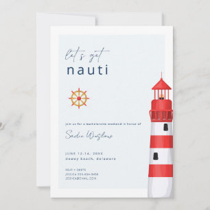 Obtenons Nauti Nautical Bachelorette Invitation