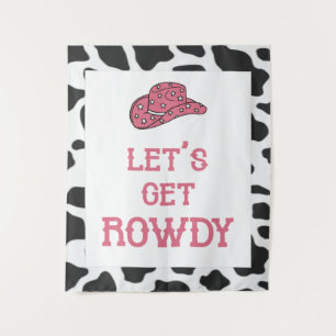 Obtenons Rowdy Bachelorette Tapisserie de vache