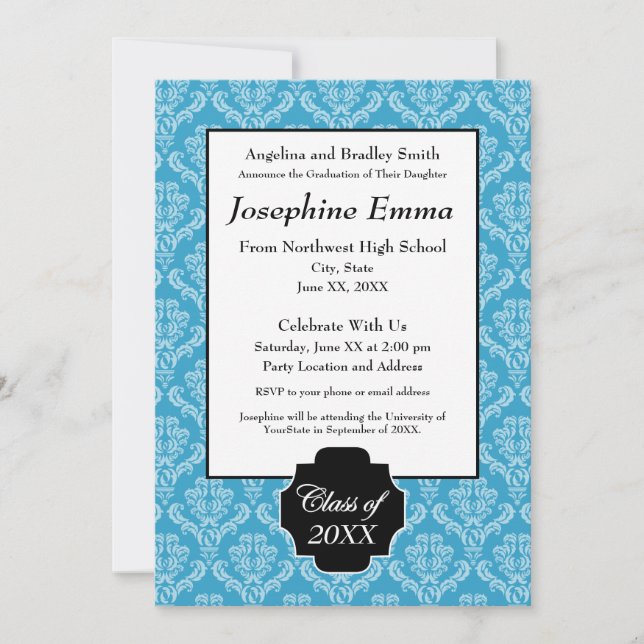 Obtention du diplôme Annoucement et invitation (Devant)