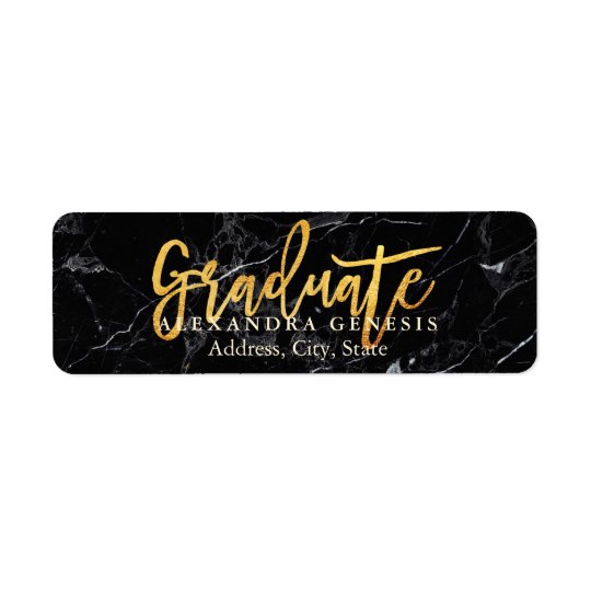 Obtention du diplôme de PixDezines/police de Étiquette D'adresse Retour