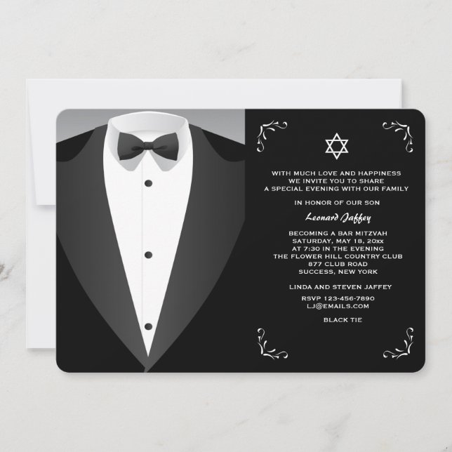 Occasion officielle Bar Mitzvah Invitation (Devant)