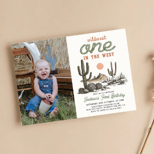 Occidental Desert Cowboy Invitation d'anniversaire