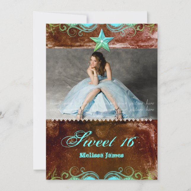 Occidental Grand Invitation Blue Brown Star (Devant)