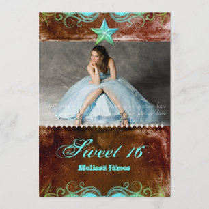 Occidental Grand Invitation Blue Brown Star