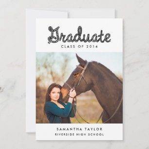 Occidentale Thème Graduation Party Invitation