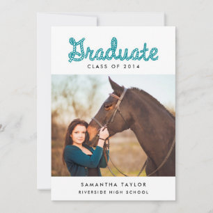 Occidentale Thème Graduation Party Invitation / Aq