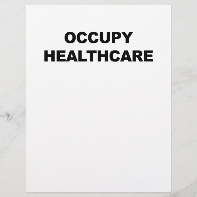 OCCUPER LES SOINS DE SANTÉ (Devant)