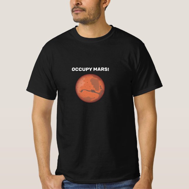Occupy Mars imprimé sur T-shirt (Devant)