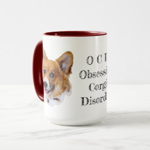OCD : Corgi Obsessive trouble café Mug
