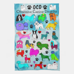 OCD Obsessive Canine Disorder Serviette de cuisine
