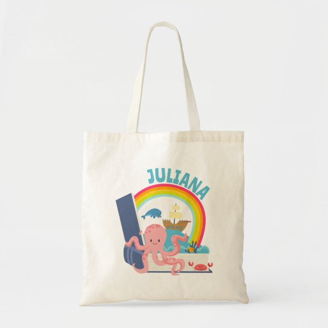 Ocean Adventure Book Tote Bag (Devant)