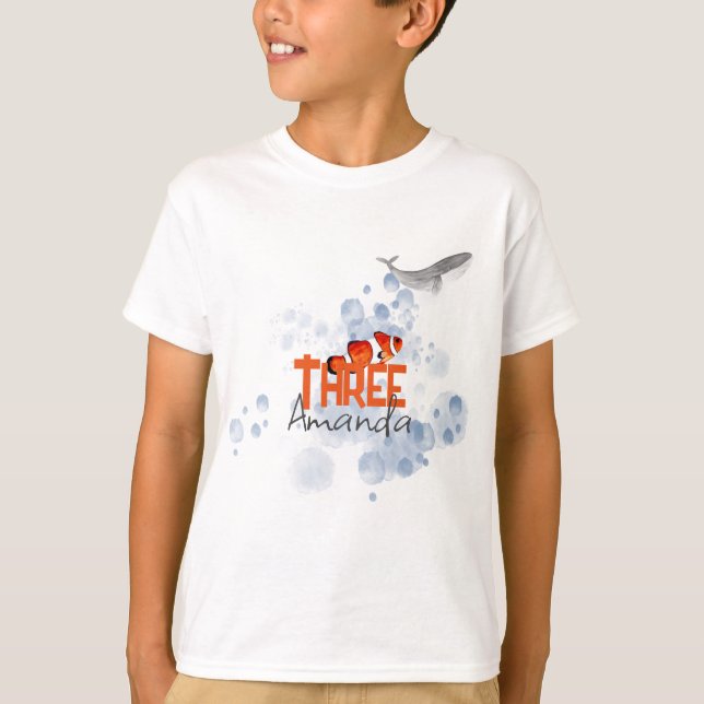 Ocean Animals Jote Whale Crab Party T-shirt (Devant)