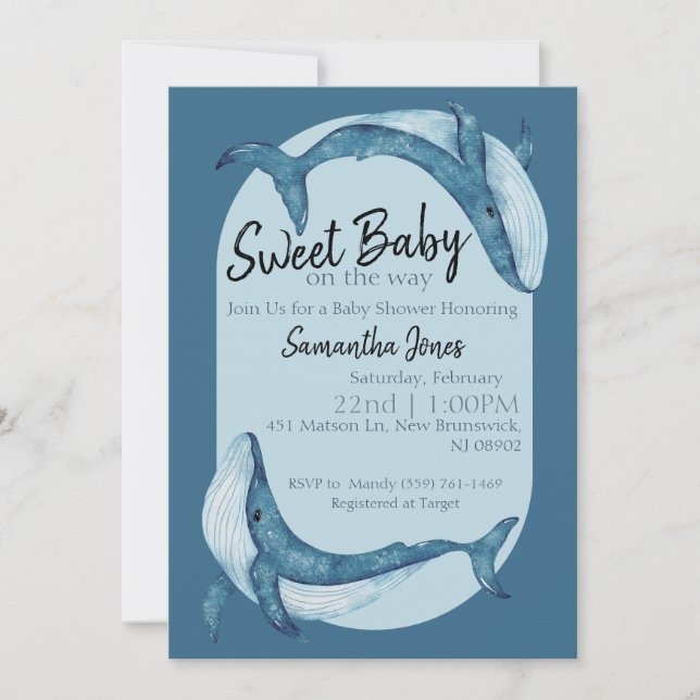Ocean Baby Shower Invitation (Devant)