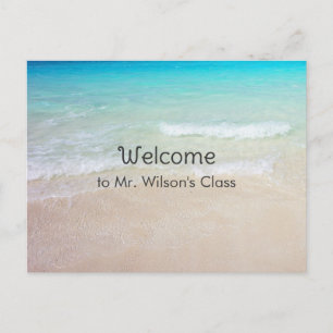 Ocean Beach Bienvenue Retour à l'école Cartes post