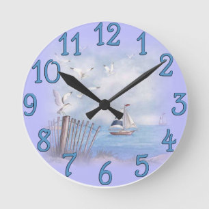 Ocean Beach design Wall Horloge