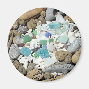 Ocean Beach Rock Garden magnet Verre de mer Coques