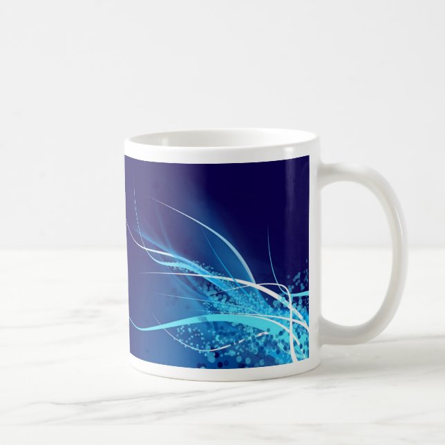 Océan bleu Abstrait - Mug (Droite)