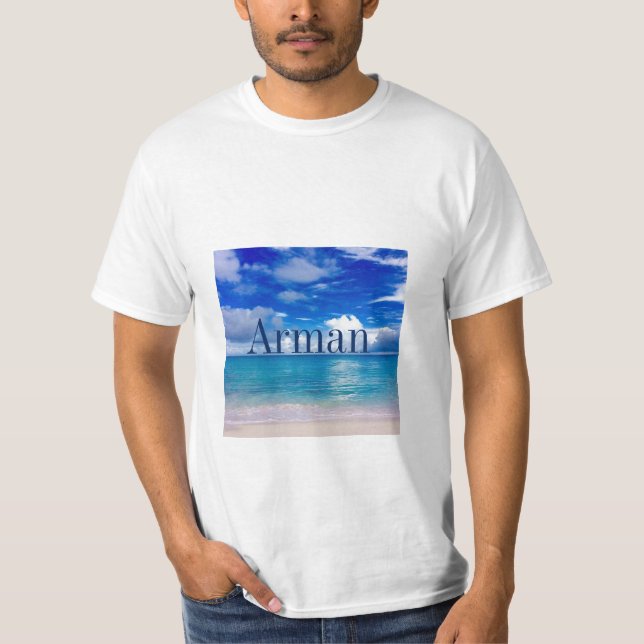 Océan bleu et ciel | Groom | T-shirt (Devant)