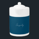 Ocean Blue Plain élégant moderne minimaliste Nom<br><div class="desc">Représenter ce design moderne et élégant. Ce modèle peut être customisé pour répondre à tous les métiers professionnels.</div>
