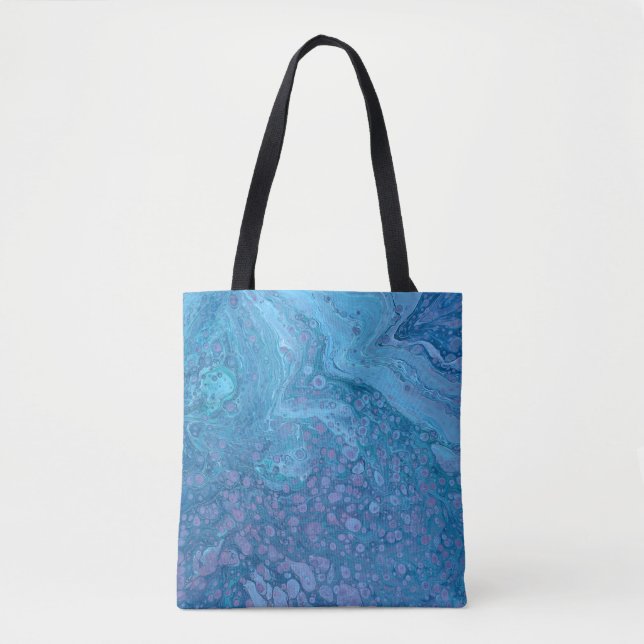 Ocean Breeze 3 Soft Blue Purple Abstract Tote Bag (Devant)