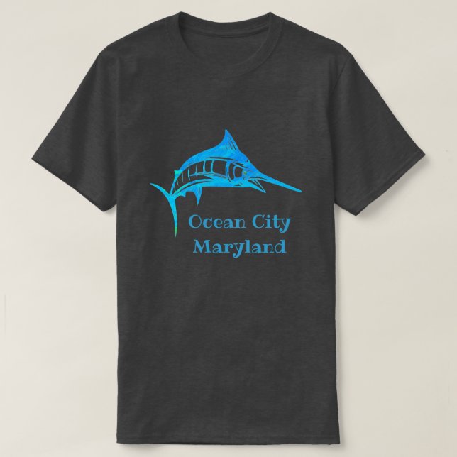 Ocean City Maryland Marlin Fish T-Shirt (Design devant)