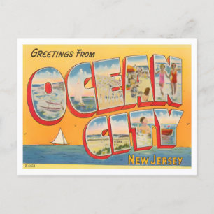 Ocean City, New Jersey Big Letters Carte postale