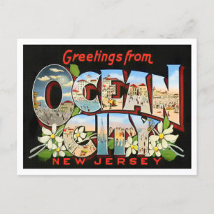 Ocean City, New Jersey Big Letters Carte postale