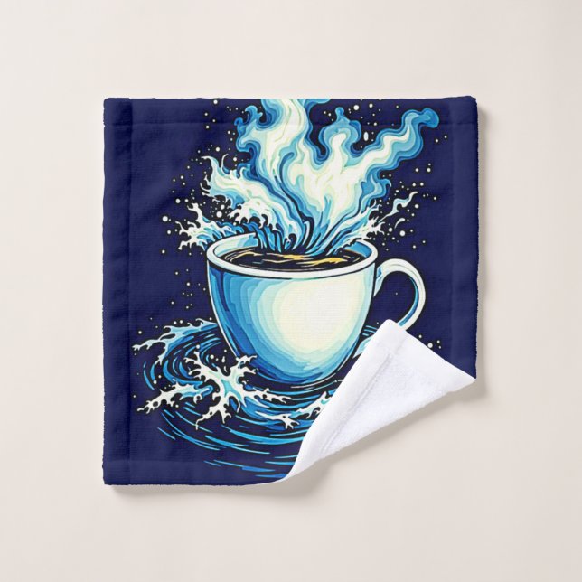 Ocean Coffee Dream (Gant de toilette)