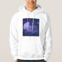 Ocean Cosmos Méduse Sweat à Capuche Blanc