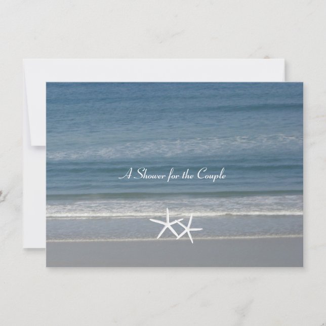 Ocean Love Starfish Wedding shower Invitation (Devant)