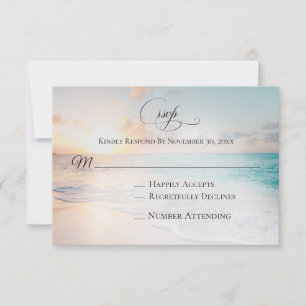 *~* Océan marin Exotique Mariage de plage RSVP