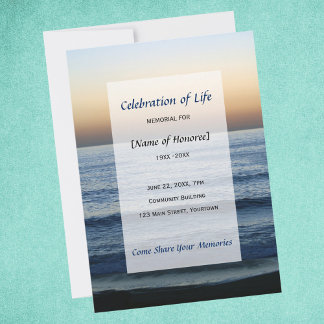 Ocean Memorial Celebration of Life invitation