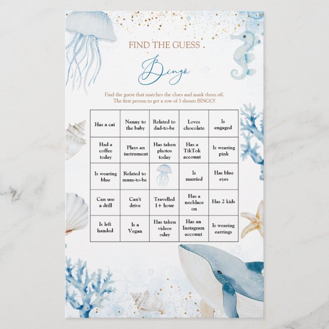 Océan Mer Vous Trouvez Bientôt Le Bingo Invité (Devant)
