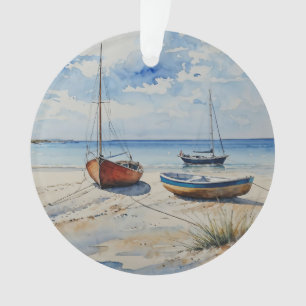 "Ocean Retreat". Un Paysage Coloré De Bateau Seren