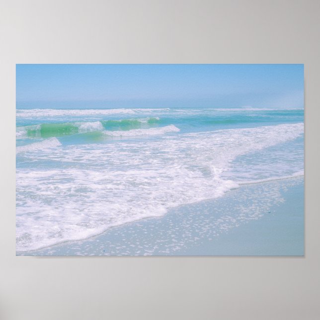 Ocean Sea Beach Sky Nature Pastel Poster (Devant)