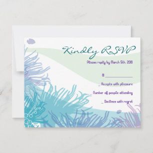 Ocean Sea Life Bat mitzvah Invitation Carte de rép