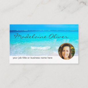 Ocean Sea Photo Travel Carte de visite professionn