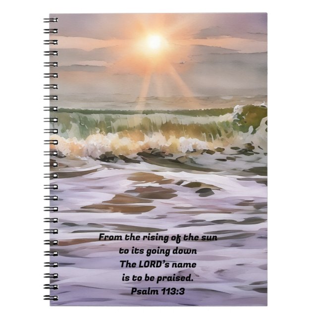 Ocean Sunset Art Bible Verse Journal (Devant)