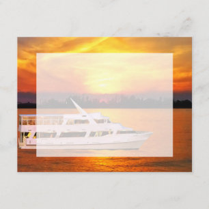 Ocean Sunset Yacht avec Faux Vellum Overlay RSVP